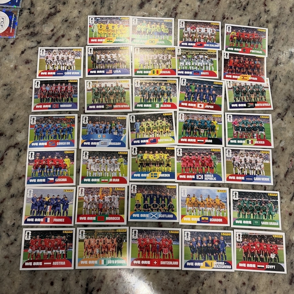 Panini FIFA Team Photo Cards Lot 34 We Are USA Mexico Spain Portugal 2026